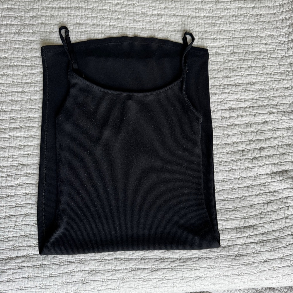 SKIMS Black Sleeveless Fitted Mini Dress